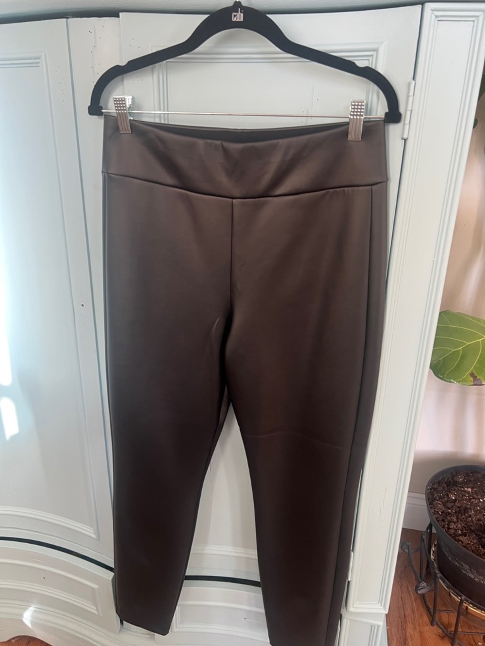 Cabi Women's Faux Leather Leggings - Black